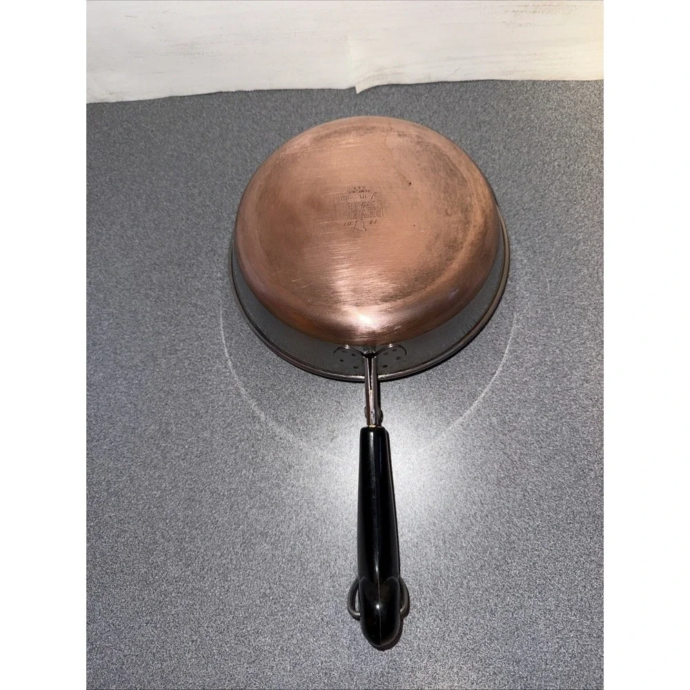 Revere‎ Ware 1801 Copper Bottom 7 inch Frying Pan No Lid Vintage Stainless Steel